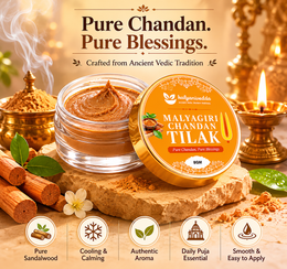 KalyaniVedda Malyagiri Chandan Tilak Paste for Daily Puja (8g) | Pure Sandalwood Tika for Forehead | Authentic Ayurvedic Premium Chandan Paste for Rituals, Meditation & Spiritual Wellness