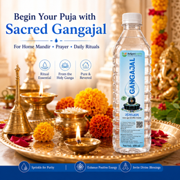KalyaniVedda Gangajal for Puja, Abhishek, Havan, Griha Pravesh, Kalash Puja, Home Mandir, Temple Rituals, Festival Worship and Daily Prayer. 450ml Pack