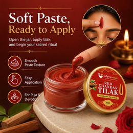 kalyanivedda Red Chandan Tilak Paste 8g for Tilak, Tika, Puja, Havan, Meditation, Devotional Rituals, Temple Visits, Festival Prayer and Traditional Forehead Application Brand: Generic