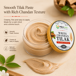 Kalyanivedda White Chandan Tilak Paste for Puja, Meditation & Daily Rituals | Smooth White Chandan Paste | Cooling & Spiritual Tilak | Traditional Vedic Chandan Tilak | 8GM
